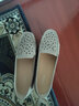 奧康女鞋2025夏季新款涼鞋女真皮軟底媽媽鞋舒適防滑鏤空平底涼皮鞋 杏色1226321037N 39 曬單實(shí)拍圖