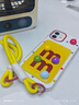 圣圖朗插卡包手機殼iPhone16新款mate60pro手提掛繩蘋(píng)果13小眾創(chuàng  )意11立體M豆彩色波點(diǎn)14plus個(gè)性15防摔套 大孔-彩色波點(diǎn)M豆-黃色插卡包+黃色手繩 iPhone 12 曬單實(shí)拍圖