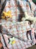 萌惺尚日系ins風文藝小清新格子書包高中學生校園雙肩包女秋冬旅游背包 藍色單包無配飾 曬單實拍圖