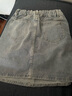 皮爾卡丹（pierre cardin）牛仔半身裙女2026春夏季新款學(xué)生韓版短裙高腰松緊顯瘦a字裙子潮 淺藍色 L 曬單實(shí)拍圖