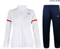李寧（LI-NING） 運動套裝羽毛球服衛(wèi)衣男女套裝長袖長褲外套運動訓練跑步運動 女款運動套裝白色 XL 曬單實拍圖