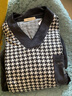 秋鹿睡衣男士秋冬新款純棉海島絨V領(lǐng)套頭格子長(cháng)袖休閑可外穿家居服套裝 黑色（16） XXXL 曬單實(shí)拍圖