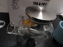 初祎 直火壺煮茶壺直燒壺可明火加熱玻璃水壺耐高溫茶壺大容量泡茶壺 1000ML全不銹鋼蓋款 曬單實(shí)拍圖