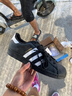 ADIDAS阿迪達(dá)斯黑金標(biāo)貝殼頭運(yùn)動(dòng)板鞋 三葉草SUPERSTAR低幫男女EG4959 黑色 43 曬單實(shí)拍圖