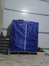 梦卡莱（MENGKALAI） 布衣柜 简易衣柜实木防潮双人衣柜简易超大空间收纳 衣柜布现代简约衣橱 1.50米蓝色星空 实拍图