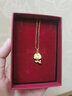 中國黃金（CHINA GOLD）足金玫瑰花之戀表白黃金吊墜不含鏈送女友老婆生日七夕情人節(jié)禮物 金重約 0.6g【送金色銀鏈+玫瑰花禮盒】 曬單實(shí)拍圖