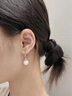 迪后（Dirholl）珍珠項(xiàng)鏈女耳環(huán)女套裝高級(jí)感鎖骨鏈七夕情人節(jié)生日禮物送女友老婆 珍愛(ài)珍珠耳環(huán)【精美禮盒】 曬單實(shí)拍圖