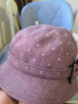 老太太中老年女士春秋季帽子新款老人家戴的冒孑夏天奶奶女式帶漁夫帽媽媽薄款時(shí)裝帽遮陽(yáng)庶陽(yáng)帽帽 淺紫  薔薇 可調節 曬單實(shí)拍圖