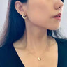 YIN隱「隱」系列莫比烏斯環(huán)項鏈18K金女吊墜鎖骨鏈黃金au750珠寶禮物 隱金色-霧金環(huán) 曬單實拍圖