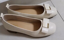 大東時(shí)裝鞋女鞋2026春季新款甜美蝴蝶結小方頭淺口套腳單鞋1015 米色 【跟高約3cm】 37 曬單實(shí)拍圖