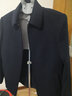 AMURS愛(ài)繆斯羊毛羊絨混紡毛呢夾克男 中年男士商務(wù)翻領(lǐng)外套 藏藍 M （135斤~145斤） 曬單實(shí)拍圖