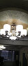 东羽 新中式客厅吊灯中国风玉石卧室餐厅茶楼别墅大气书房创意灯具 6头-电镀工艺-封口灯罩 实拍图