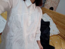 紫涵（ZIHAN）气质POLO领连衣裙女可爱甜美裙约会长裙款 白色 S 晒单实拍图
