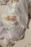 拉比童裝嬰兒內衣套裝春夏薄款男女寶寶紗布家居服套裝 米白 73 碼/參考身高66-73cm 曬單實(shí)拍圖