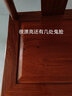 益舍 紅木家具非洲花梨（學(xué)名：刺猬紫檀）實(shí)木官帽椅子靠背椅茶桌茶椅將軍凳圈椅 小官帽 曬單實(shí)拍圖