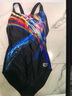 阿瑞娜（arena）女士連體無(wú)袖三角泳衣顯瘦連體衣泡溫泉游泳衣 黑色/漸變 XL 曬單實(shí)拍圖