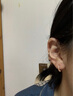 老銀匠s925銀耳飾銀耳圈氣質(zhì)姐妹款設(shè)計感銀耳圈小圈圈生日禮物耳環(huán)女士 點綴耳圈 銀色（一對）有證書 曬單實拍圖