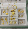 周生生萌芽掛鎖貝母耳釘 5G黃金工藝足金鎖包耳飾 94668E定價(jià) 曬單實(shí)拍圖
