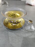 容山堂華璃 鑲錫玻璃蓋碗茶杯 耐熱加厚三才茶碗大號(hào)泡茶功夫茶具 鑲錫錘紋玻璃三才蓋碗-喜鵲 曬單實(shí)拍圖
