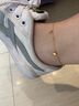 COISE黃金手鏈腳鏈999足金腳鏈女款轉(zhuǎn)運(yùn)珠珍珠足飾品七夕禮物送女友 心語(yǔ)星愿足金腳鏈 配送證書 曬單實(shí)拍圖