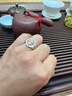銘揚(yáng)飾海 925銀3d立體黃財(cái)神戒指男士指環(huán)復(fù)古高級(jí)感原創(chuàng)國(guó)潮風(fēng)開(kāi)口戒尾戒 黃財(cái)神戒指（港度19-21號(hào)可調(diào)） 曬單實(shí)拍圖