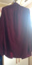 蕾诺希 24年春秋装新款韩版上衣打底衫外穿秋衣百搭纯色长袖t恤女棉9978 酒红色 3XL 实拍图