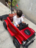愛(ài)貝岙兒童電動(dòng)車(chē)四輪汽車(chē)小孩遙控玩具車(chē)推桿親子車(chē)可坐大人電瓶車(chē) 四驅?zhuān)杭t色+踏板推桿+遙控/自駕 曬單實(shí)拍圖