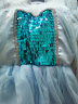 忆爱爱莎公主裙子夏季冰雪奇缘艾莎女童连衣裙六一儿童节裙子礼物 爱莎毛衣蓝 120码（建议身高110-120cm） 实拍图