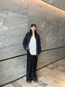 至唯黑色闊腿西裝褲子秋季男美式高街潮牌感小西褲寬松直筒休閑長褲子 黑色 XL【推薦125-145斤】 曬單實拍圖