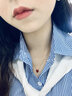 Grace Girl18K金日本小紅心項鏈女小眾鎖骨鏈紅愛(ài)心吊墜生日禮物送女友老婆 小紅心項鏈（大號）+輕奢禮盒 曬單實(shí)拍圖