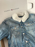 TOMMY JEANS女裝復古舒暖仿羊羔絨內里修身短款牛仔夾克 牛仔藍1A5 S 曬單實(shí)拍圖