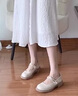 達芙妮法式瑪麗珍女鞋2025新款夏季淺口單鞋女晚晚風軟底粗跟高跟鞋皮鞋 杏色【舒適中跟3.5CM】 37 曬單實拍圖