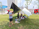 探險者（TAN XIAN ZHE）天幕海邊沙灘戶(hù)外天幕黑膠折疊便攜戶(hù)外遮陽(yáng)棚大號露營(yíng)防曬神器 【4-8人】黑膠卡其八角天幕 曬單實(shí)拍圖