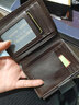 班亞奴（banyanu）2025新款男錢(qián)包豎款短款皮夾多功能頭層牛皮簡(jiǎn)約駕駛證卡包薄潮牌 咖啡色（頭層牛皮）防盜刷 曬單實(shí)拍圖