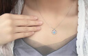 妙奕嘉純銀999項鏈女士足銀女生生日禮物送老婆吊墜銀飾高級感首飾飾品 藍鉆999足銀跳動的心項鏈帶證書 1個 【玫瑰盒精美禮盒】 曬單實拍圖