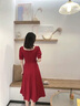 麥斯貝思敬酒服新娘平時可穿酒紅色訂婚衣服女連衣裙子回門結(jié)婚禮服小個子 酒紅色 M 曬單實拍圖
