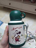 迪士尼保溫杯艾莎公主雙飲兩用兒童水杯吸管杯直飲口水壺女孩草莓熊 雙蓋】 520ml 綠米奇/含杯套 曬單實(shí)拍圖