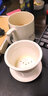 嘉蘭 陶瓷茶漏杯大號大容量茶杯帶蓋分離茶湯過濾茶葉杯子泡茶水杯 山川秀色·同心杯500ML 曬單實拍圖