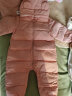 童泰秋冬3-24个月婴幼儿加厚款宝宝羽绒服连帽衣羽绒连体衣 粉色 80cm 实拍图