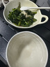 雪貝臣奶油ins風陶瓷碗盤餐具套裝不規(guī)則雙耳碗釉下彩家用高顏值碗盤勺 奶油風1人食奶白 3件套 曬單實拍圖