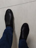 蜘蛛王男鞋駕車軟皮軟底爸爸鞋男士皮鞋休閑單鞋 黑色 41 曬單實(shí)拍圖