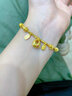 恩碩黃金手鏈金坨坨碎金子女999足金蹦迪珠手520禮物情人節禮物送女友 金坨坨碎金子手鏈/金重約8.36克 曬單實(shí)拍圖