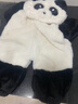 奧特曼嬰幼兒連體服秋冬款寶寶可愛動(dòng)物卡通毛絨外出哈衣新生兒家居睡衣 黑+白【兔毛熊貓】 80cm 曬單實(shí)拍圖