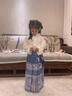 蘿美醬2025新款馬面裙女童兒童漢服套裝全套春秋國風(fēng)古裝女孩 雀藍色噴金馬面裙+長(cháng)袖上衣+項鏈 110 曬單實(shí)拍圖