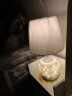 苏柏雪（suboxue） 陶瓷台灯卧室床头灯简约现代创意温馨暖光浪漫家用装饰床头柜灯 型号：127-A 按钮开关（暖光） 实拍图