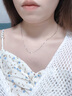 老銀匠銀項鏈無吊墜s925銀項鏈女素鏈簡約裸鏈簡約女士百搭時尚銀鎖骨鏈 925銀瓜子鏈45cm/含證書 曬單實拍圖
