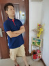 鑫俊達業(yè)企業(yè)員工工衣定制t恤夏polo定做工作服短袖男廠服廣告衫印字LOGO HJ-1878#藏藍色【長絨棉】 2XL 曬單實拍圖
