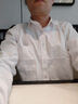 克羅汀長(cháng)袖襯衫男商務(wù)休閑正裝襯衣純色翻領(lǐng)職業(yè)裝工裝襯衫 白色 41  曬單實(shí)拍圖