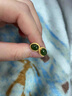 中國黃金（CHINA GOLD）金鑲玉黃金耳釘女足金和田玉碧玉耳飾生日禮物情人節(jié)送媽媽 和田玉耳釘【一對】 曬單實拍圖