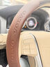 博紫適用沃爾沃方向盤(pán)套XC60 S90 S60 XC90 CX40 V40 V60內飾用品真皮 沃爾沃專(zhuān)用[碳纖紋+棕色納帕皮] 曬單實(shí)拍圖